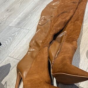 Fashion Nova Brown Over-the-Knee Boots